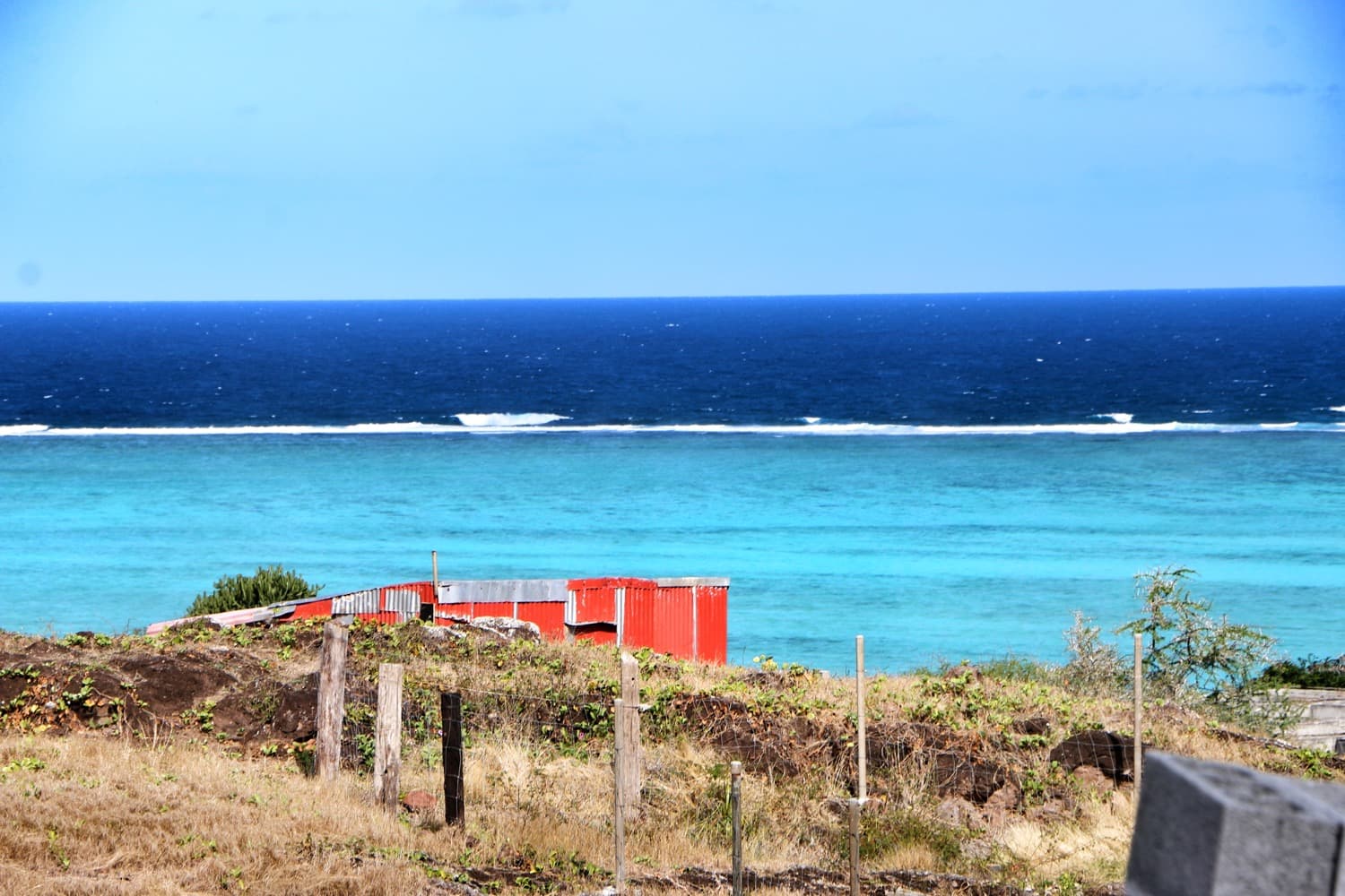 Ligne de récif et lagon de Rodrigues