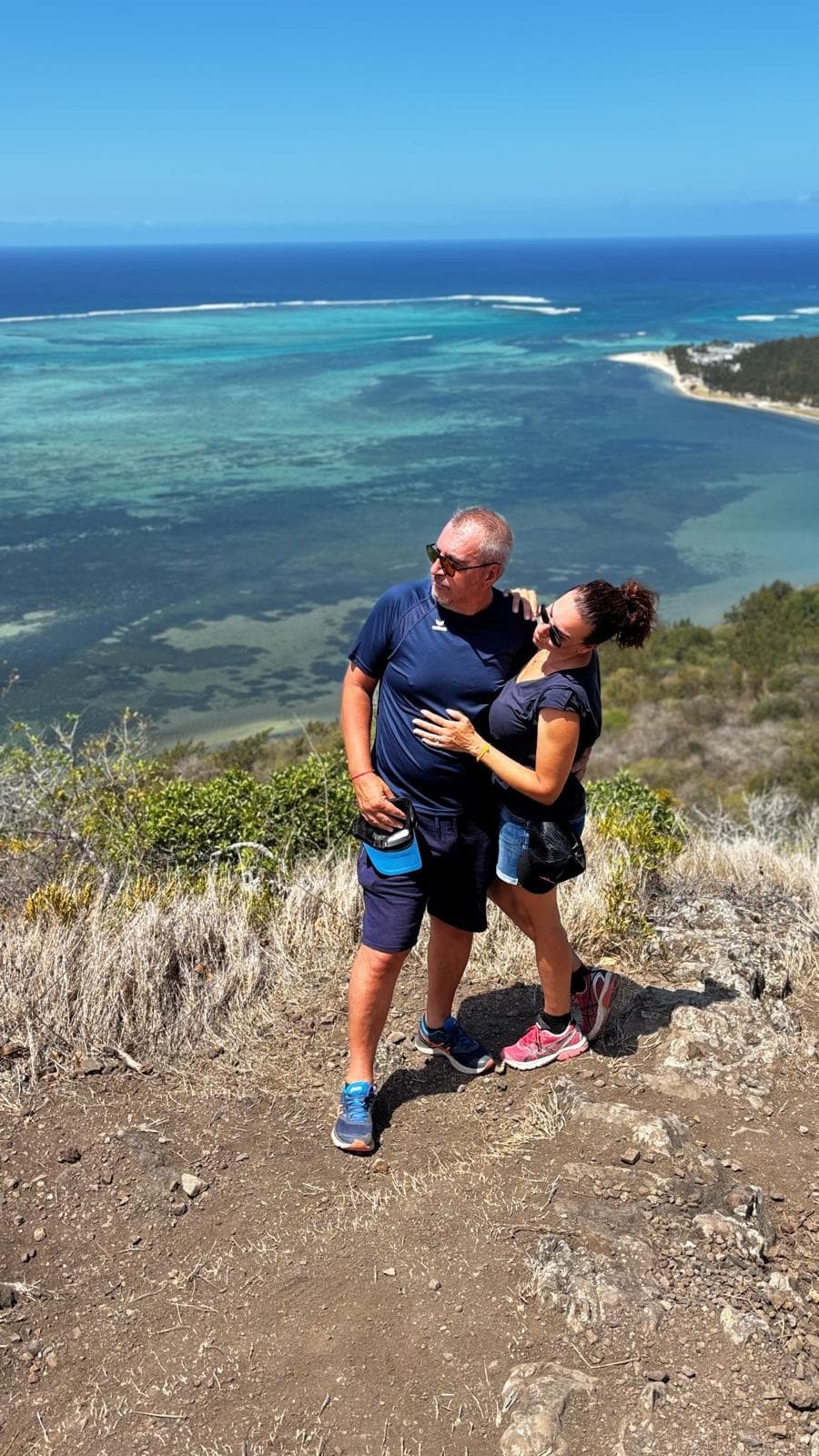 Sabine et Christophe pendant leur voyage à l’Île Maurice