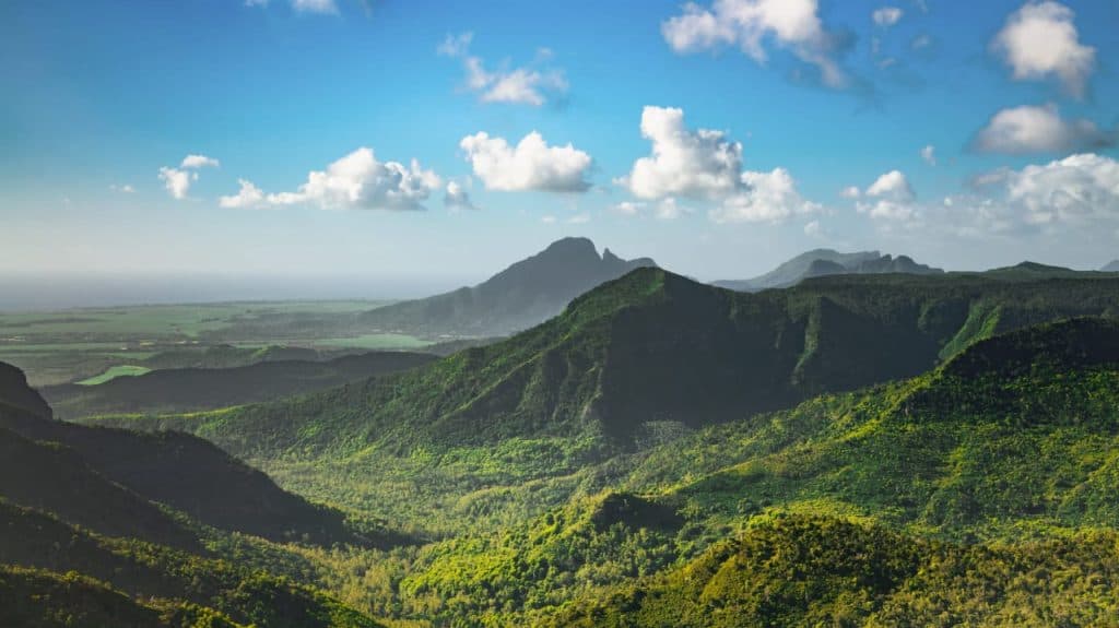 La montagne du Morne Brabant classée UNESCO, île Maurice
