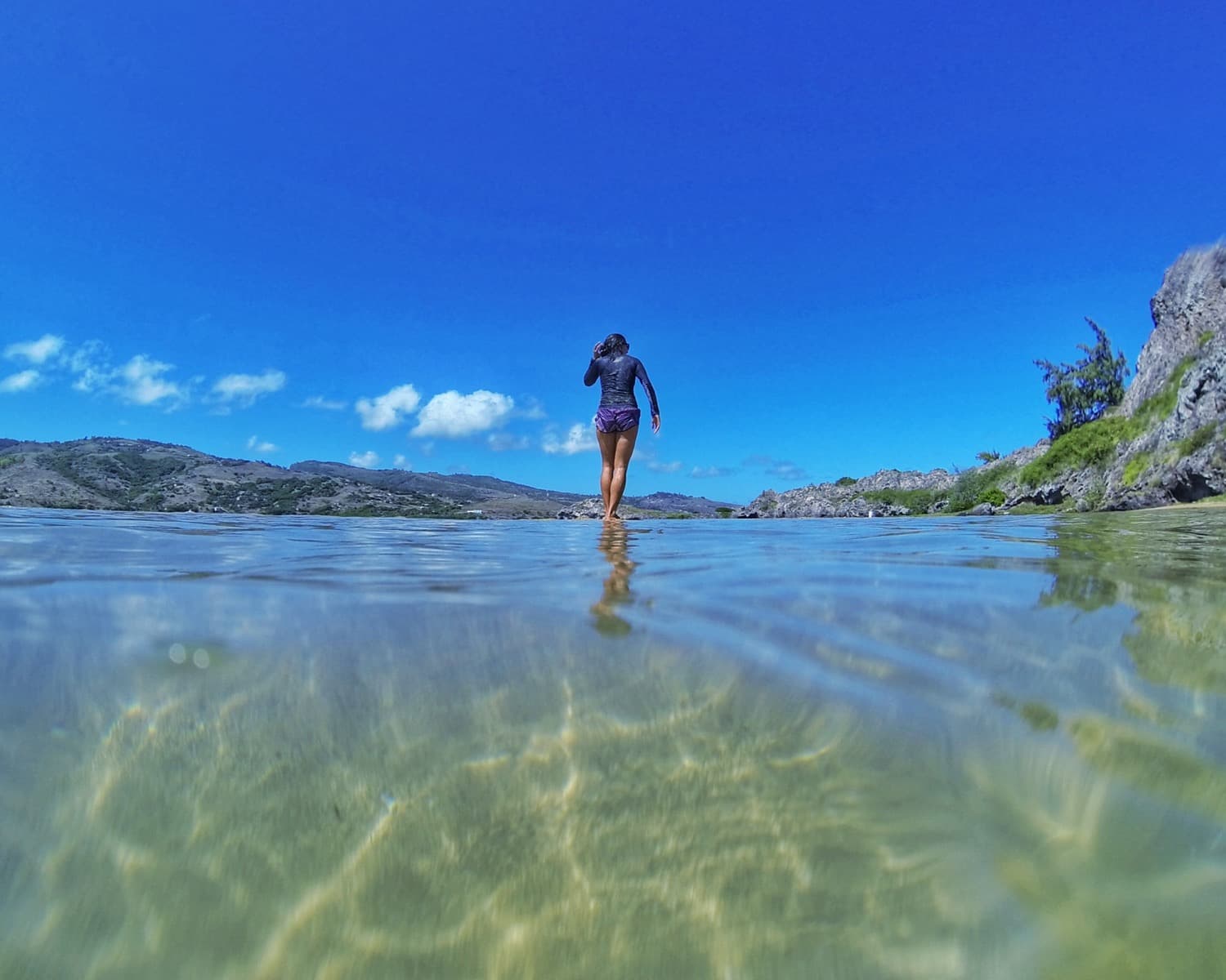 Les eaux claires du lagon de Rodrigues