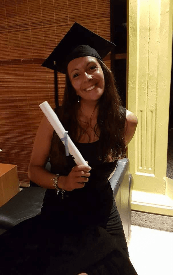 Anaïs diplômée de l'école Vatel à l'île Maurice