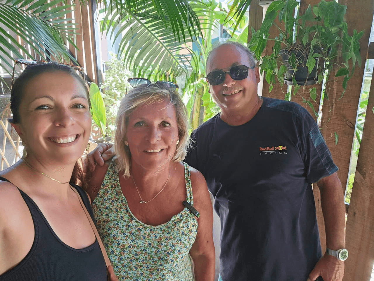 Anaïs avec des voyageurs à l'île Maurice