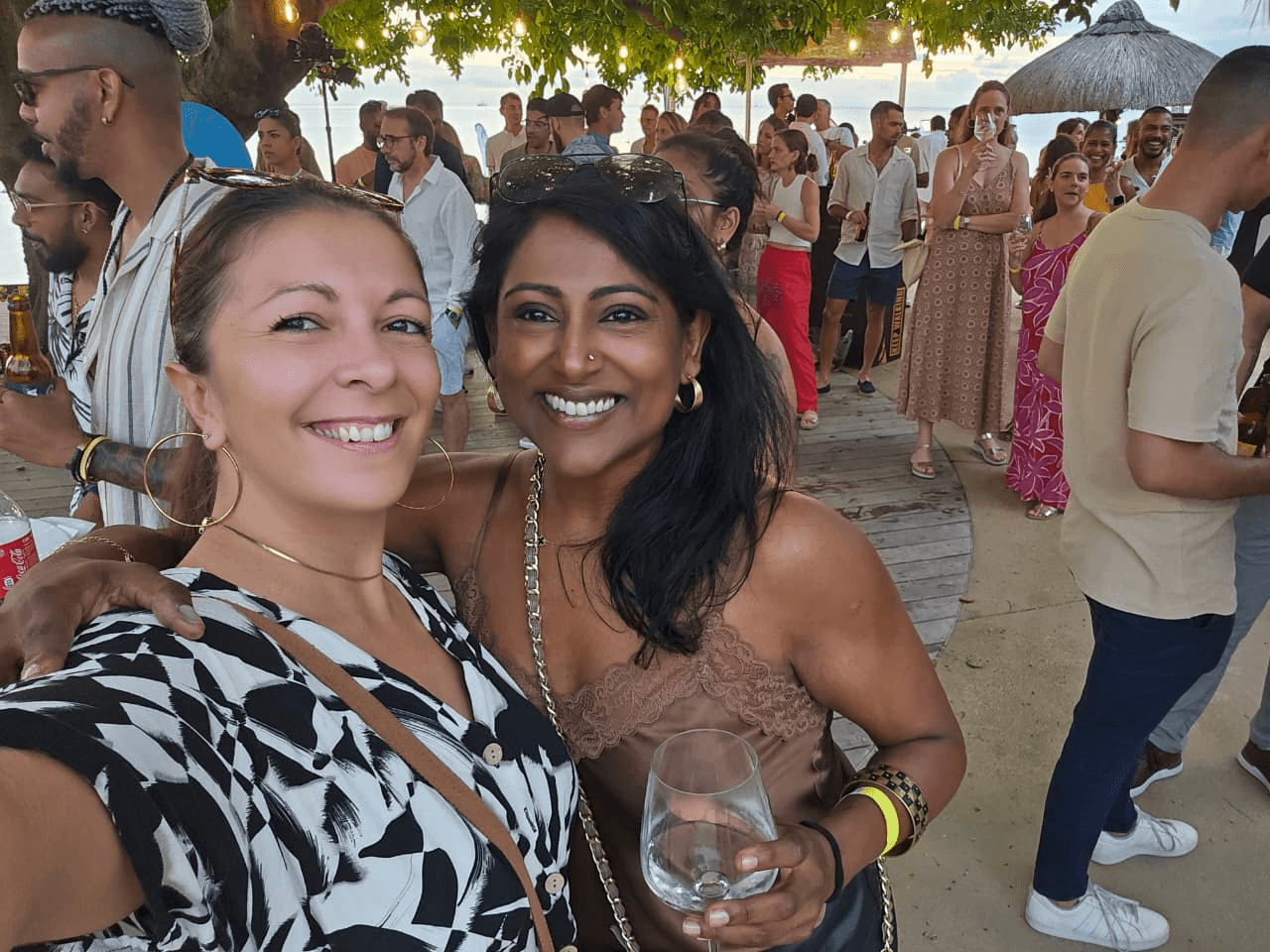 Anaïs lors d'une soirée à l'île Maurice