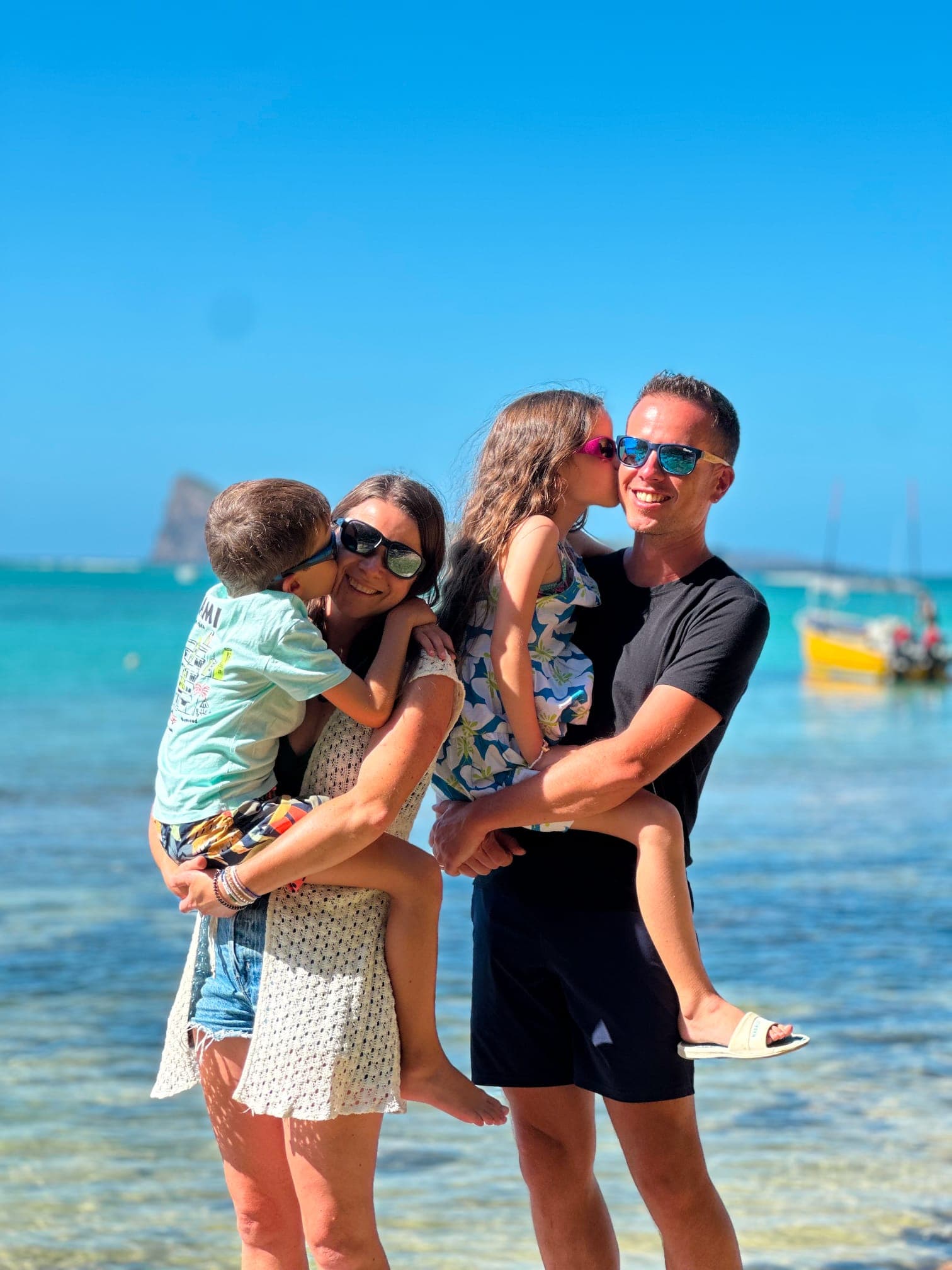 Souvenir de voyage de Lucie, Sacha, Carole & Cyril à Île Maurice
